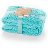 Numatic Style Filt turkos präglad jacquard stil modern 70x150