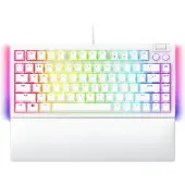 Razer BlackWidow V4 - Tangentbord - 75% - bakgrundsbelyst - USB-C - amerikansk - tangentbrytare: Mechanical - vit