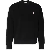 Calvin Klein Jeans Tröja 'Monologo Waffle' svart