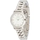 GUESS Analog klocka 'BEJEWELED' silver