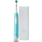 Oral-B elektrisk tandborste med resefodral Pro Series 1 laddningsbar för vuxna (1 borsthuvud) 3 borstlägen Caribbean Blue