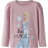 Name It Mini T-shirt 'NMFOsma Frozen' ljusblå / mauve / vit