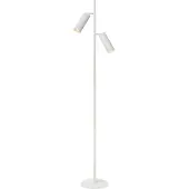 Lucide Golvlampa Clubs, Vitt / opal, Vardagsrum / matsal, Aluminium / grå / zink, Golvlampa
