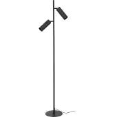 Lucide Golvlampa Clubs, Svart, Vardagsrum / matsal, Aluminium / grå / zink, Modern, Golvlampa