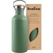 Bambaw Vattenflaska i rostfritt stål 1000ml Sage Green