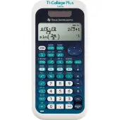 Texas Instruments TI College Plus, Ficka, Vetenskapsfunktion, 2 linjer, Batteri, Svart, Blå, Vit