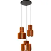 Lucide Hänglampa Rollo, dimbar, Terrakotta, Vardagsrum / matsal, Textil / tyger / siden, Pendellampa