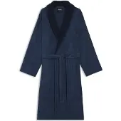 BOSS Cotton velvet dressing gown with Double B monogram