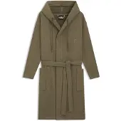 BOSS Hooded bathrobe in cotton jersey with Double B monogram