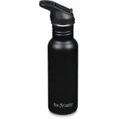 Klean Kanteen Classic Narrow 532 ml (W/ Flip Seal Sport Cap and Straw) Black