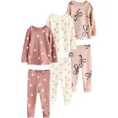 Next Pyjamas grafit / mauve / gammalrosa / naturvit