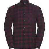 Jack Wolfskin Men's Lite Flannel Shirt Check Amaranth