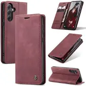 CASEME Samsung Galaxy A56 013 Series Plånboksfodral - Vinröd