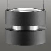 Brilliant Pendellampa Glow-Sphere, dimbar, Svart, Vardagsrum / matsal, Aluminium / grå / zink, Modern