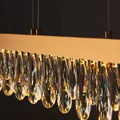 Brilliant Kristall pendellampa Celestia, dimbar, Mässing / guld, Vardagsrum / matsal, Metall, Pendellampa