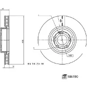 FEBI BILSTEIN Bromsskiva 186190, 1 Stycke