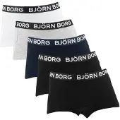 Björn Borg Hipstertrosor - 5-pack - Grå/Vit/Svart/Blå - - 11-12 år (146-152) - Hipstertrosor
