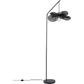 QAZQA Art Deco-golvlampa svart med svart skärm - Nest