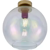 QAZQA Art Deco Taklampa Guld med Regnbågsglas - Sandra