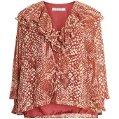 AllSaints Blus 'PHOEBE WAIMEA' röd / vit