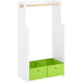 SoBuy Barngarderob med lådor, vit, 60x110x35 cm
