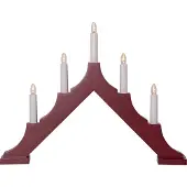 Star Trading Ljusstake Alma Röd 44cm