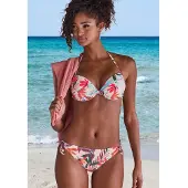 LASCANA Bikiniunderdel kräm / grön / lila / mandarin
