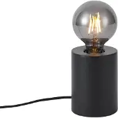 QAZQA Modern bordslampa svart 13 cm - Cylinder