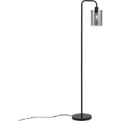 QAZQA Design Golvlampa Svart med Rökglas - Domo