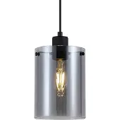 QAZQA Design Hänglampa Svart med Rökglas - Domo