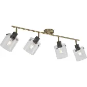 QAZQA Design takspotlight brons med klart glas 4-ljus - Domo
