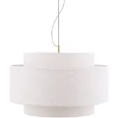 Globen Lighting Hänglampa Noah Bouclé, dimbar, Vitt / opal, Textil / tyger / siden, Skandinavisk, Pendellampa