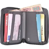 Lifeventure RFiD Bi-Fold Wallet Recycled Grey