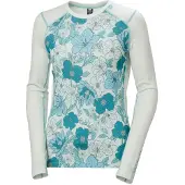 Helly Hansen Lifa Merino Midweight Graphic Crew, Dam, Ljusgrön