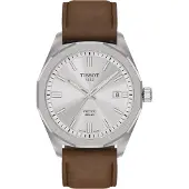 Tissot Läderarmband silverurtavla Herr Modeklocka T151.422.16.031.00 silver