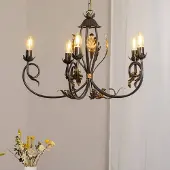 ONLI Ljuskrona Gretel , dimbar, Brun / mässing, Vardagsrum / matsal, Metall, Florentinsk, Ljuskrona