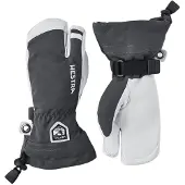 Hestra Army Leather Heli Ski, 3-finger Skidhandskar, Junior, Grå