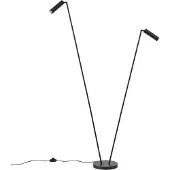 QAZQA Modern golvlampa svart 2-ljus GU10 35mm - Thomas