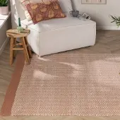 FRAAI Ullmatta | Zula terrakotta hos Volero | 140x200cm | Ull | Sicksack | Rektangulär | Plattvävd