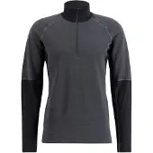 Lundhags Prime Merino Half Zip, mellanlager, herr, grå/svart