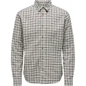 Only & Sons Skjorta 'ONSGudmund' svart / naturvit