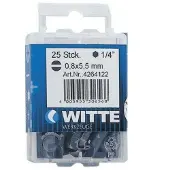 Witte Pl 4.5 Tin 25 Mm Platt Skruvmejselbits 15 Enheter