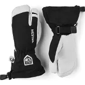Hestra Army Leather Heli 3-finger Skidhandskar, Junior, Svart
