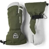 Hestra Army Leather Heli Ski 3-Finger Olive