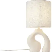 QAZQA Japandi Bordslampa Beige med Linnéskärm - Dahlia