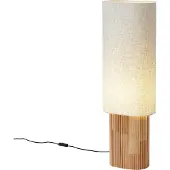 QAZQA Japandi Golvlampa Trä med Linnéskärm 90cm - Lamel