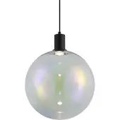 QAZQA Design Hänglampa Svart med Regnbågsglas 35cm - Mallon