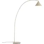 QAZQA Retro golvlampa beige med vit insida - Triangolo