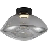 QAZQA Design taklampa svart med rökglas - Gemma