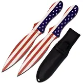 Master cutlery Perfect Point American Flag 2-Piece Throwing Knife Set 203mm